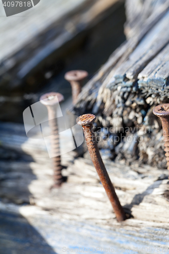 Image of old rusty screw