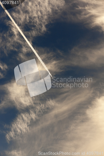 Image of airplane in the sky