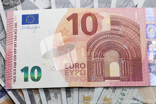 Image of Euro money close-up