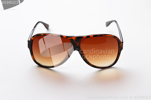 Image of Leopard-rim sunglasses on white background