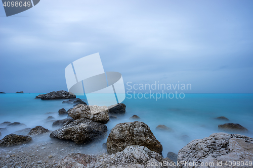 Image of Agios Nikitas Lefkas island at dusk