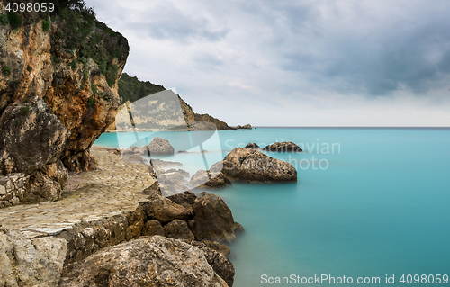 Image of Agios Nikitas Lefkas island at dusk