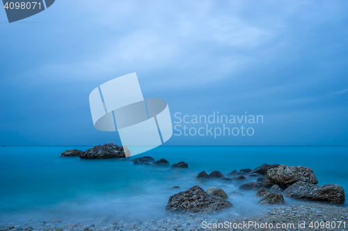 Image of Agios Nikitas Lefkas island at dusk