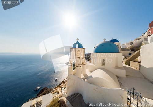 Image of Church of Oia in Santorini island 