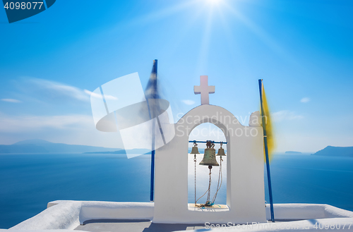 Image of Church of Oia in Santorini island 