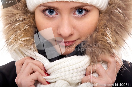 Image of Girl in winter clothes
