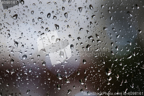 Image of Rain drops on a window