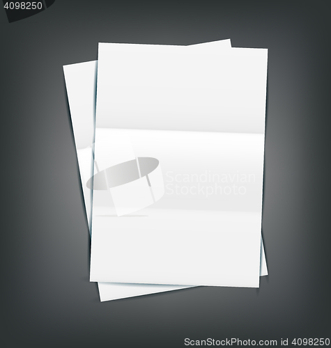 Image of Illustration Two Empty Paper Sheet