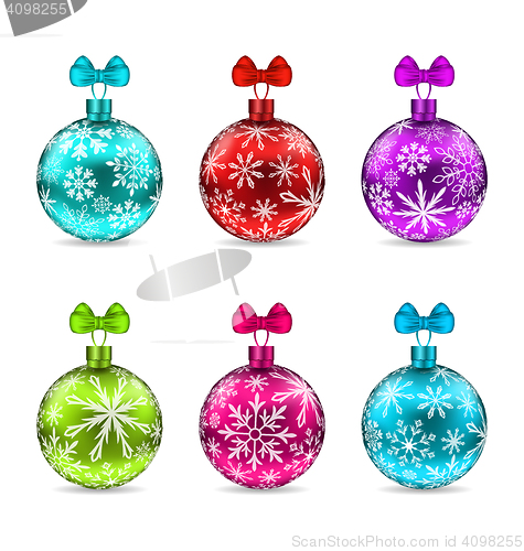 Image of Collection Christmas Colorful Glassy Balls