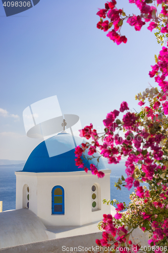 Image of Church of Oia in Santorini island 