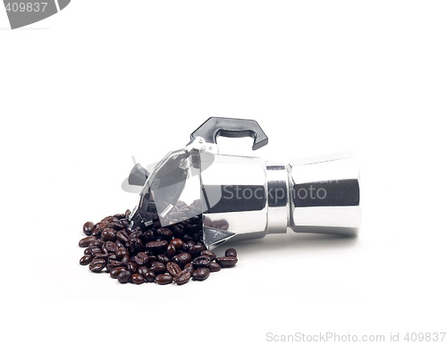 Image of coffee beans and machine