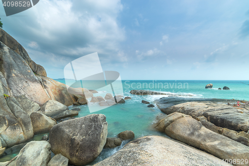 Image of The grand father and mother rock landmark of Koh samui