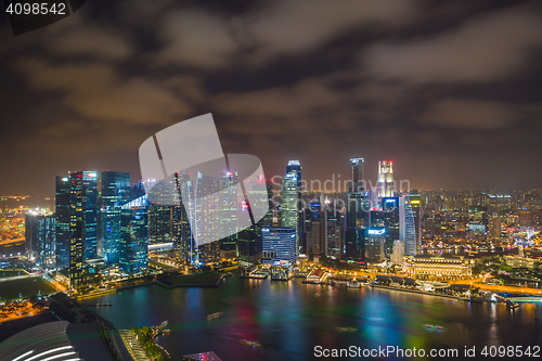 Image of  Singapore financial district skyline