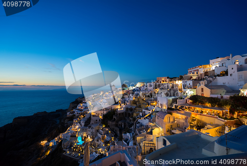 Image of Old Town of Oia on the island Santorini