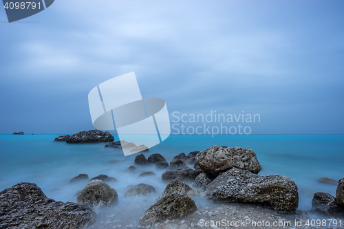 Image of Agios Nikitas Lefkas island at dusk