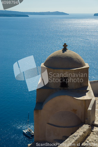 Image of Church of Oia in Santorini island 