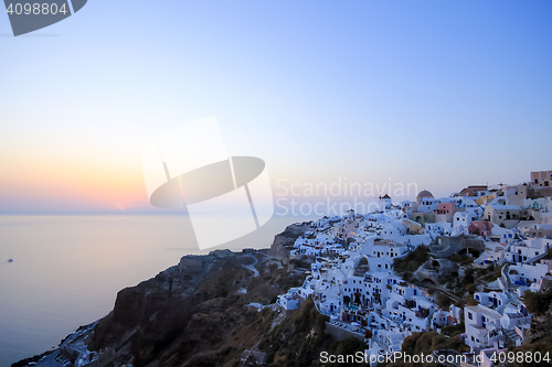 Image of Old Town of Oia on the island Santorini