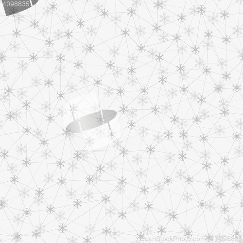 Image of messy connected snowflakes background