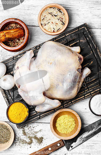 Image of Chicken on the kitchen table