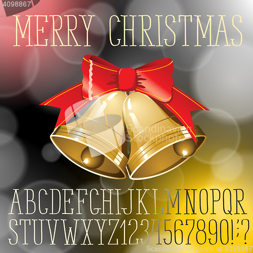 Image of Christmas vector alphabet