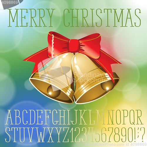 Image of Christmas vector alphabet