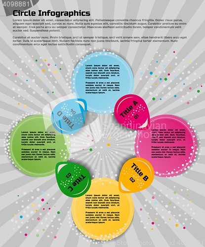 Image of circular infographic design template