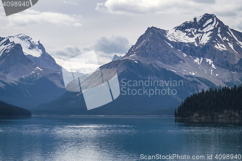 Image of Large mountain lake in a beautiful landscape