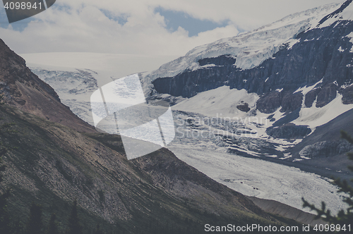 Image of Snow on a rough mountain top