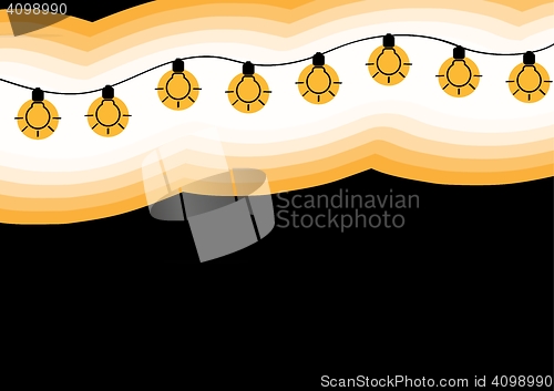 Image of line of the lightings bulbs