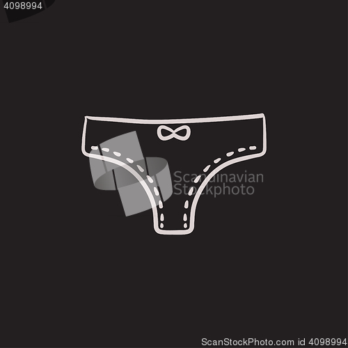 Image of Panties sketch icon.