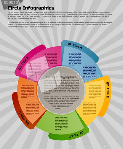 Image of circular infographic design template