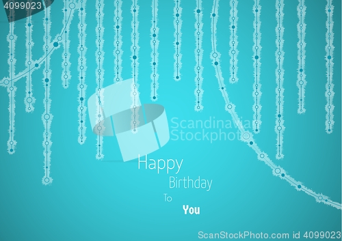 Image of birthday card on blue background