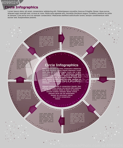 Image of circular infographic design template