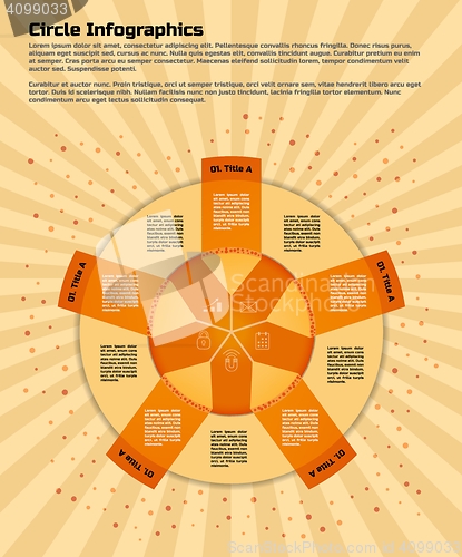 Image of circular infographic design template