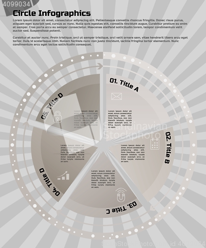 Image of circular infographic design template