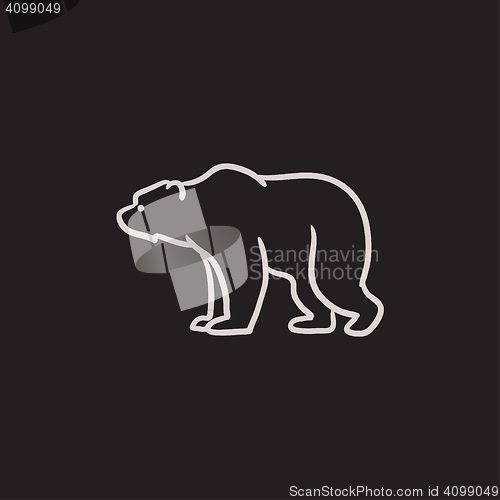 Image of Bear sketch icon.