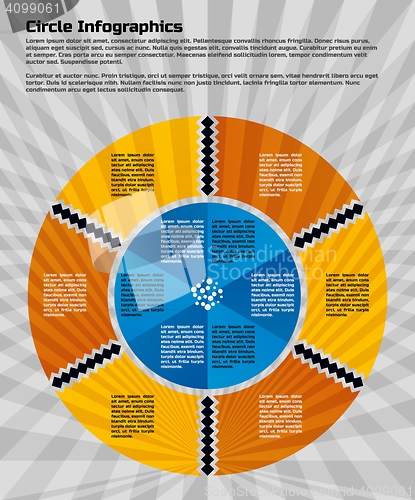 Image of circular infographic design template