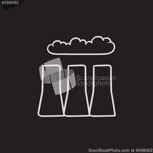 Image of Factory pipes sketch icon