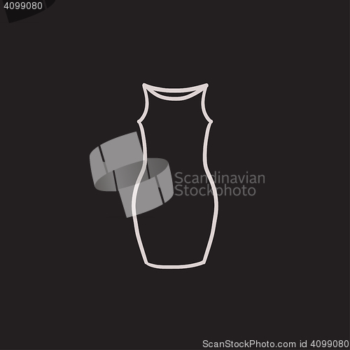 Image of Dress sketch icon.