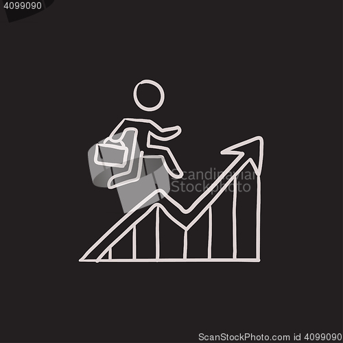 Image of Financial recovery sketch icon.