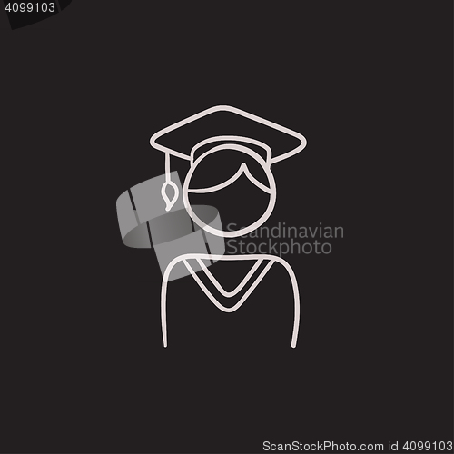 Image of Graduate sketch icon.
