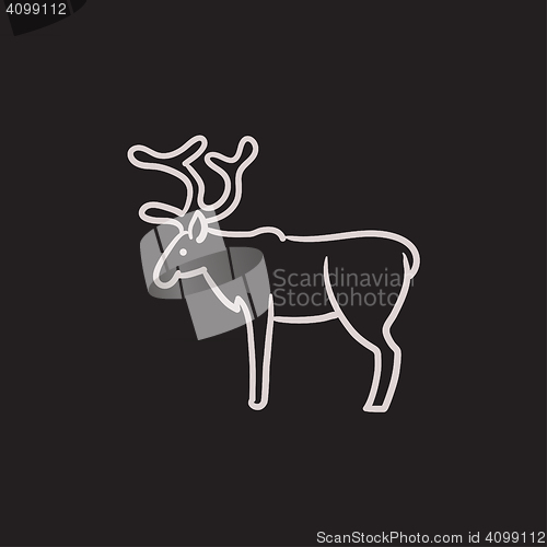 Image of Deer sketch icon.