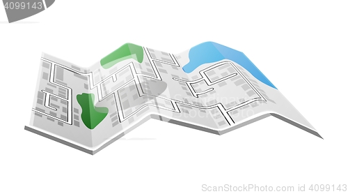 Image of folded paper map