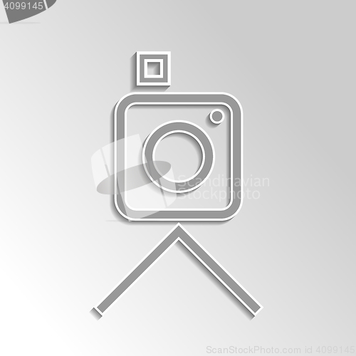 Image of camera icon on gray gradient background