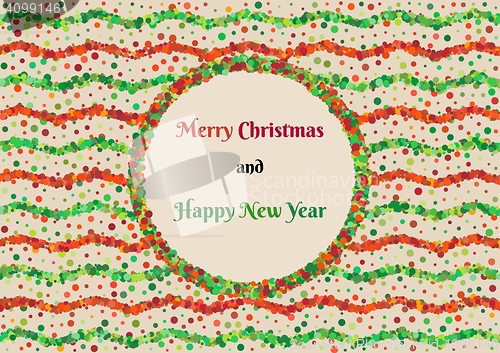 Image of background with color dots and christmas wish