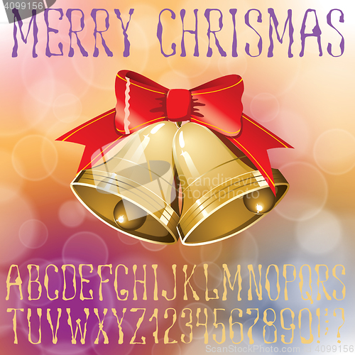 Image of Christmas vector alphabet