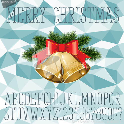 Image of Christmas vector alphabet