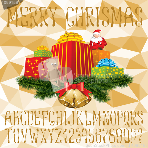 Image of Christmas vector alphabet