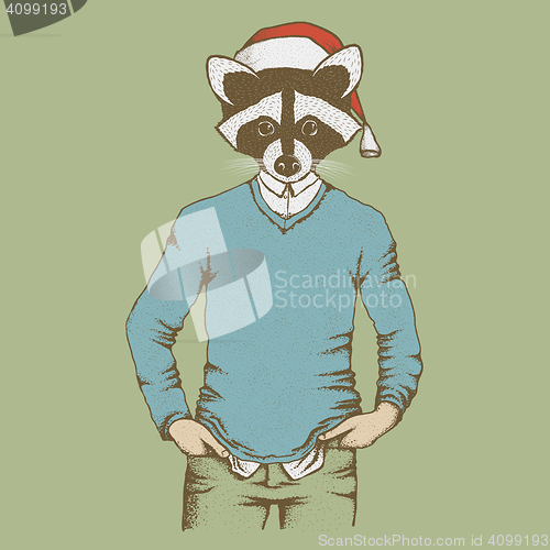 Image of Raccoon vector illustration