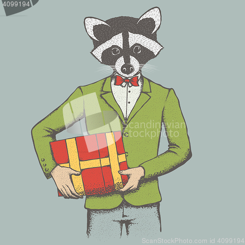 Image of Raccoon vector illustration